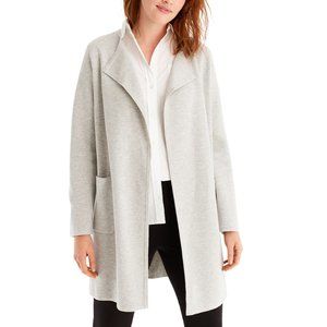 J Crew Juliette Collarless Sweater-Blazer in Light Grey, S